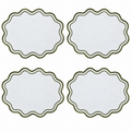 Keep It Simple Olive Dalgalı Amerikan Servisi 4'lü set