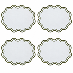 Keep It Simple Olive Dalgalı Amerikan Servisi 4'lü set