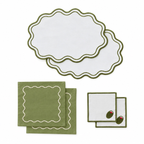 Keep It Simple Olive Dalgalı 2'li Sofra Seti