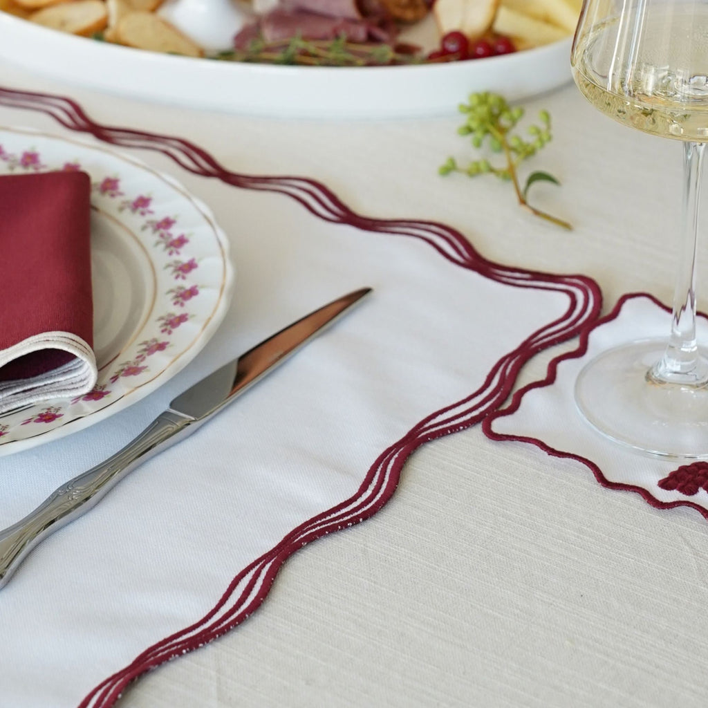 Signature Merlot Çift Hatlı Amerikan Servisi 2'li Set