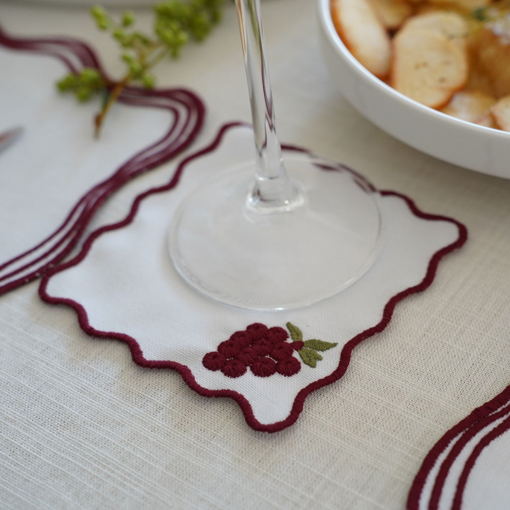 Signature Merlot Kokteyl Peçetesi 4'lü set